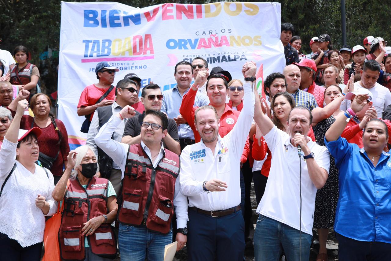 También anunciaron que se adhieren a la campaña de Carlos Orvañanos, candidato a alcalde de Cuajimalpa por la misma coalición, y puntero en las encuestas hacia el 2 de junio. FOTOS: Especial